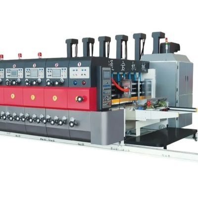 Boîte de carton ondulée avancée Flexo Imprimante à deux couleurs Slotter Rotary Die Cutter Machine