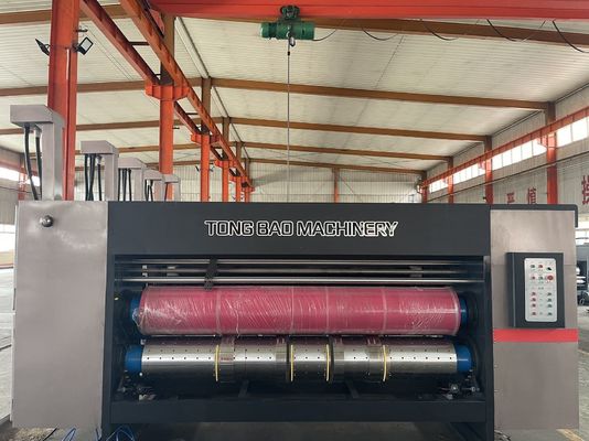Boîte de carton ondulée avancée Flexo Imprimante à deux couleurs Slotter Rotary Die Cutter Machine