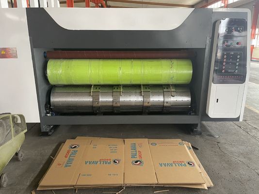 Boîte de carton ondulée avancée Flexo Imprimante à deux couleurs Slotter Rotary Die Cutter Machine