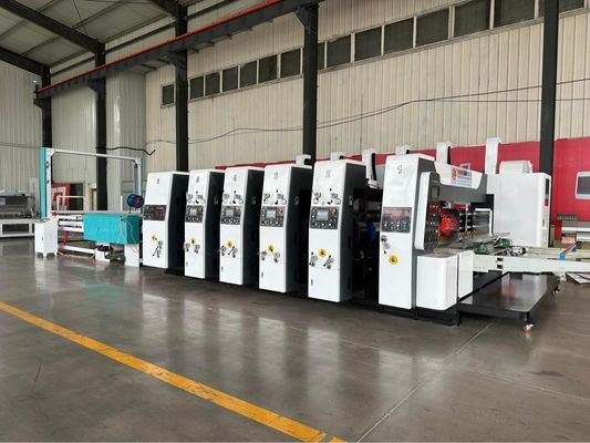 180000 KG Corrugateur automatique à grande vitesse Flexo Four Color Printer Diecutter Shacker