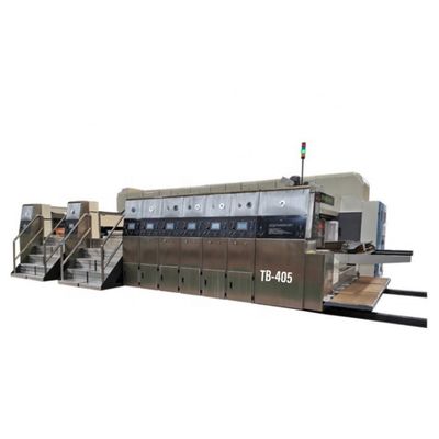 Imprimante à boîtes en carton 220V/380V/440V avec machine rotative de découpe à matrices et empilage par vibration