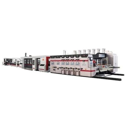 350 mm Machine de formage de carton Flexo Gluer de dossier 2 couleur d'impression à fente de découpe à la matrice