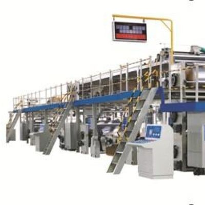 Matériau d'emballage en bois ligne de production de carton ondulé à double paroi pour carton