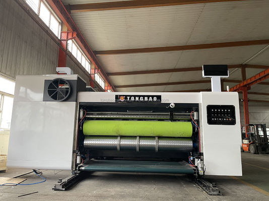 Boîtes ondulées de machines à dossiers Gluer en ligne avec 2/3/4 couleur d'impression à grande vitesse Flexo