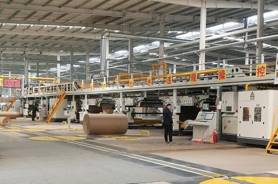 Ligne informatisée de production de carton ondulé à cinq couches pour boîtes TB-300-2500-II