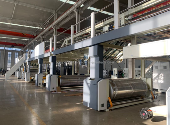 Ligne informatisée de production de carton ondulé à cinq couches pour boîtes TB-300-2500-II
