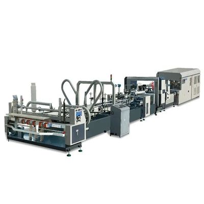 Machine à coller en carton ondulé pliant avec régulation de la vitesse de conversion de fréquence