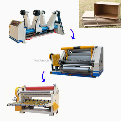 Machine de ligne de production de carton ondulé à 2 plis électrique pour la fabrication de boîtes
