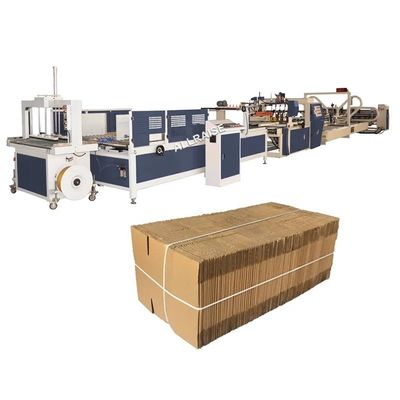 Matériau d'emballage en plastique adhésif à dossier automatique complet pour boîtes en papier ondulé à grande vitesse